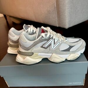 7060 New Balance Gray and White Lifestyle Sneakers